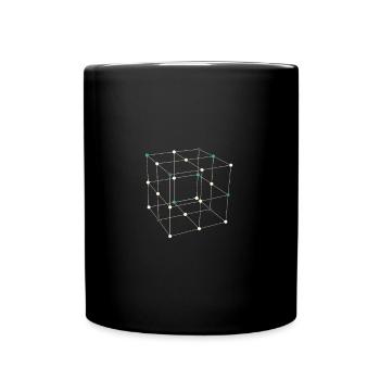 Geometrische Formen Vierecke - Tasse einfarbig - Schwarz - Vorne