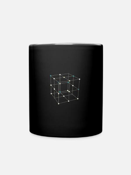 Geometrische Formen Vierecke - Tasse einfarbig - Schwarz