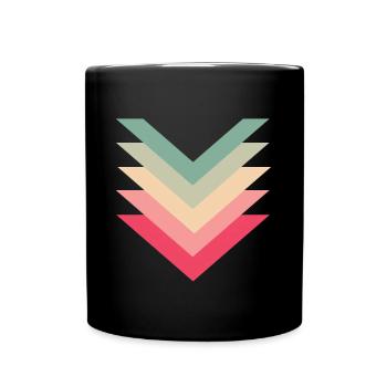 Triangles de formes géométriques - Mug uni - noir - Devant