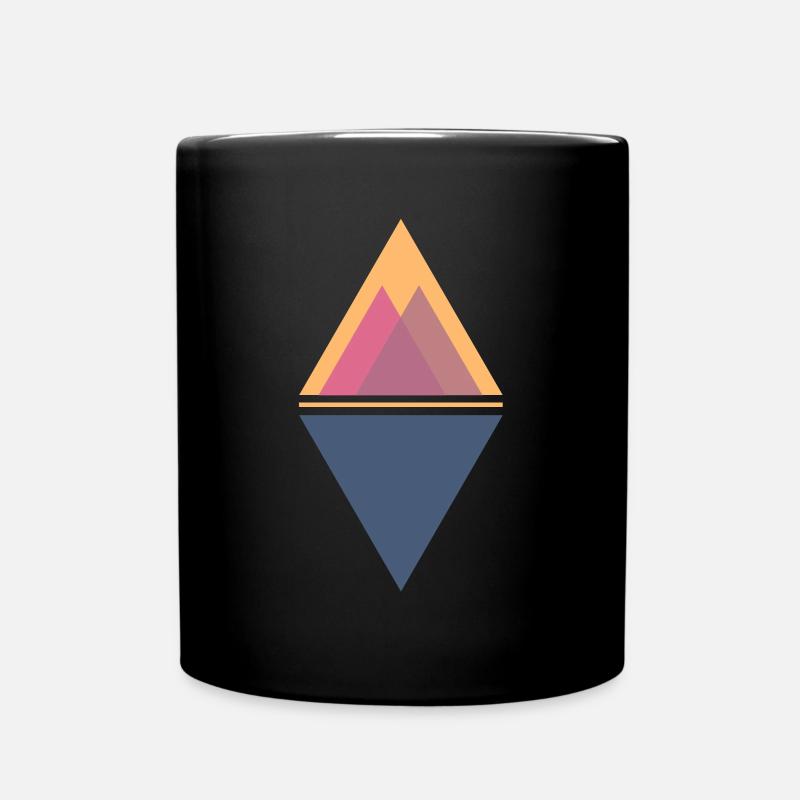 Geometrische Formen Dreiecke - Tasse einfarbig - Schwarz