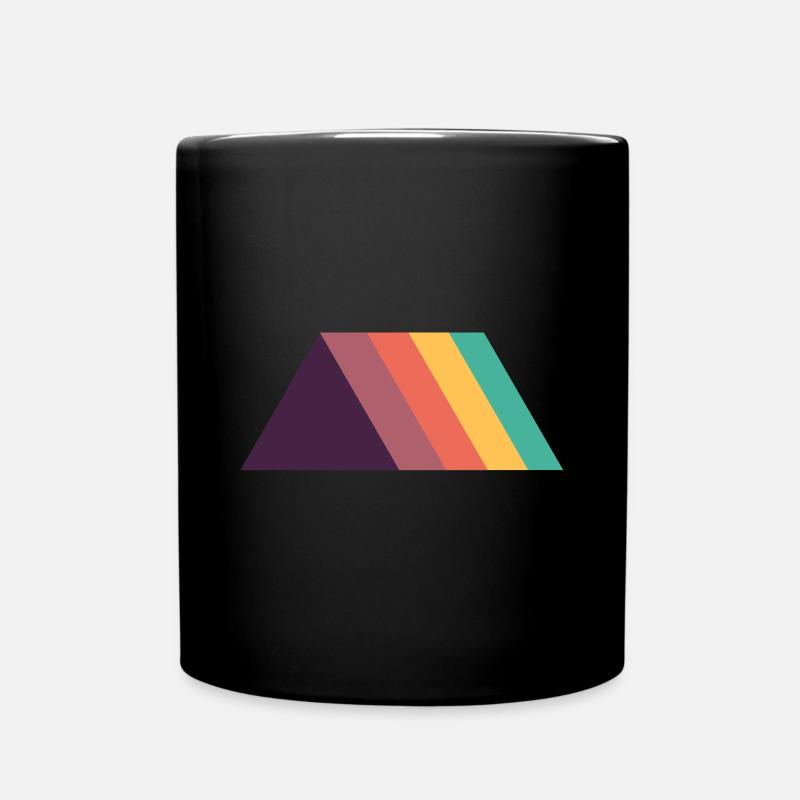 Geometrische Formen Dreiecke - Tasse einfarbig - Schwarz