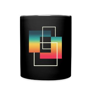 Geometric shapes squares - Full Colour Mug - black - Front
