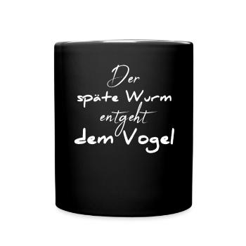 The Late Worm Escapes The Bird On Time Shirt - Full Colour Mug - black - Front