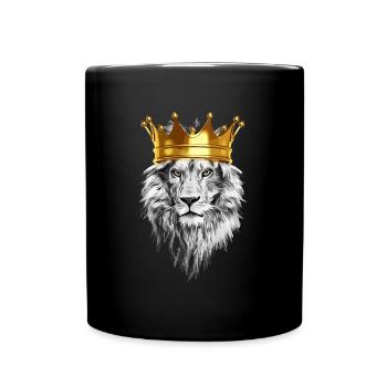 Roi de lion - Mug uni - noir - Devant