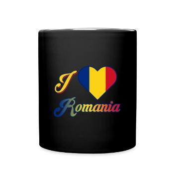 Romania - Full Colour Mug - black - Front