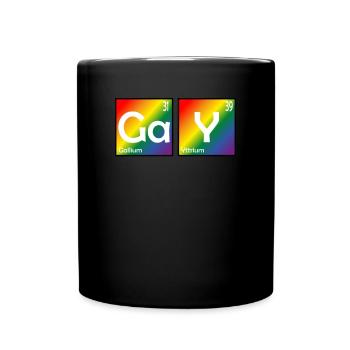 Elements of Gay Gay LGBT Periodic Table Chemistry - Full Colour Mug - black - Front
