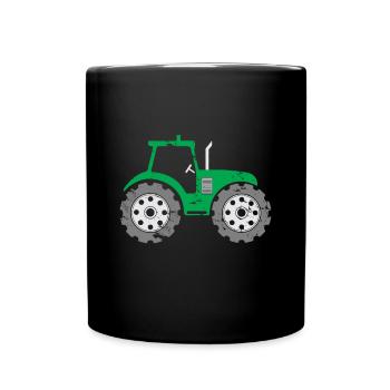 Traktor Kinder Geschenk Weihnachten Land - Tasse einfarbig - Schwarz - Vorne