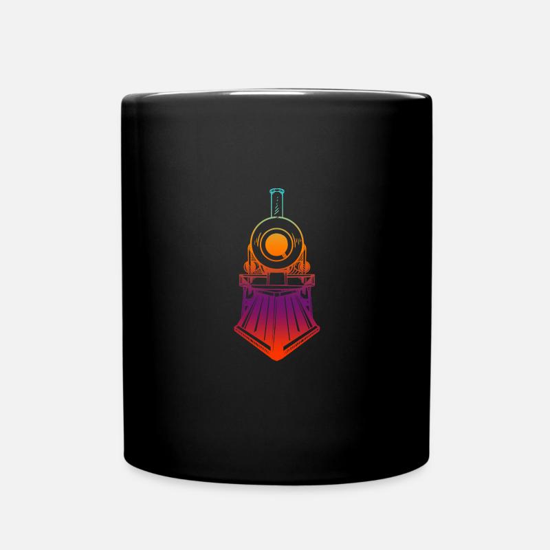 Bunte Lok - Tasse einfarbig - Schwarz
