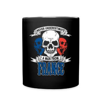 Idée cadeau bannière drapeau France - Mug uni - noir - Devant