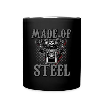 Motorrad Motorradfahrer Biker Geschenkidee - Tasse einfarbig - Schwarz - Vorne