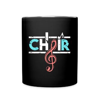 Chor Geschenk einheitliche Kleidung Auftritt - Tasse einfarbig - Schwarz - Vorne