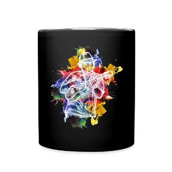 Ukulele - Tasse einfarbig - Schwarz - Vorne