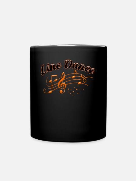 Line dance - Line dancing T-shirt - Full Colour Mug - black