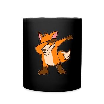Funny Dabbing Fox Dab Dance Gift - Full Colour Mug - black - Front