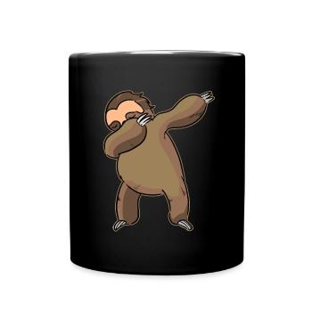 Funny Dabbing Sloth Dab Dance Gift - Tasse einfarbig - Schwarz - Vorne