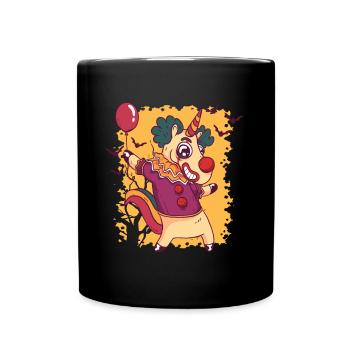 Clown licorne, halloween, licorne - Mug uni - noir - Devant