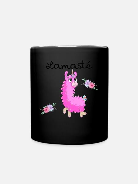 Lamaste - lama et licorne en un - Mug uni - noir
