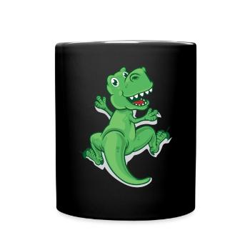 Montée Dino - Mug uni - noir - Devant