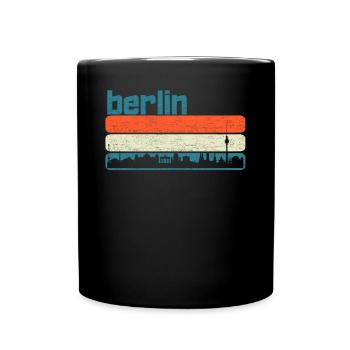 Berlin Shirt Vintage Berlin T-Shirt - Tasse einfarbig - Schwarz - Vorne