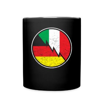 Half Italian half German - Full Colour Mug - black - Front