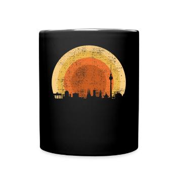 Vintage Berlin T Shirt - Tasse einfarbig - Schwarz - Vorne
