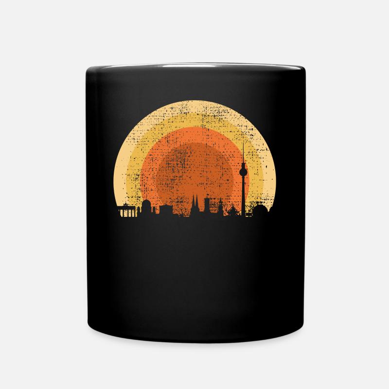 Vintage Berlin T Shirt - Tasse einfarbig - Schwarz