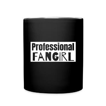 0054 01 Professional Fangirl - Tasse einfarbig - Schwarz - Vorne