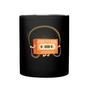 Kassette - Tasse einfarbig - Schwarz - Vorne