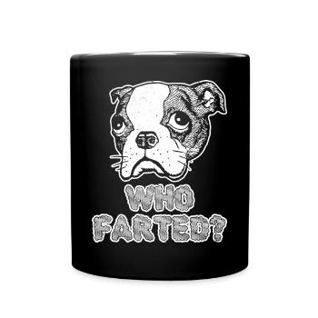 Boston Terrier Qui a pété le chien drôle - Mug uni - noir - Devant
