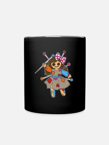 Voodoo Doll Dolly Invoque Spell Curse - Mug uni - noir