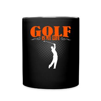 Golf Is My Life - Tasse einfarbig - Schwarz - Vorne