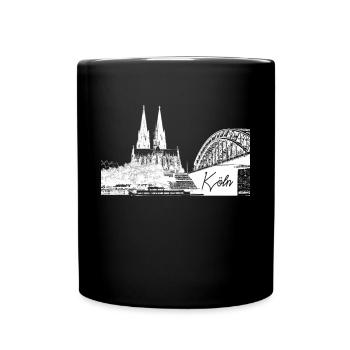 Cologne Cathedral - Full Colour Mug - black - Front