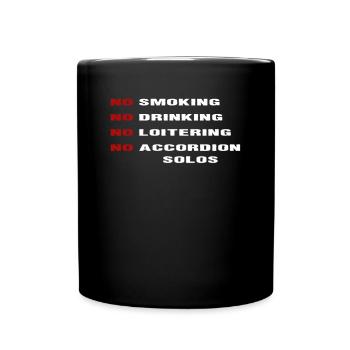 No Accordion Solos - Funny Design - Full Colour Mug - black - Front