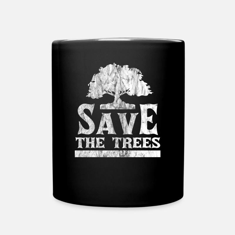Save the trees - Full Colour Mug - black
