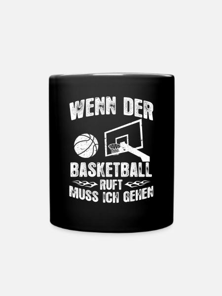 Basketball-Fan Der Basketball ruft Geschenk - Tasse einfarbig - Schwarz