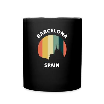 Barcelone - Mug uni - noir - Devant
