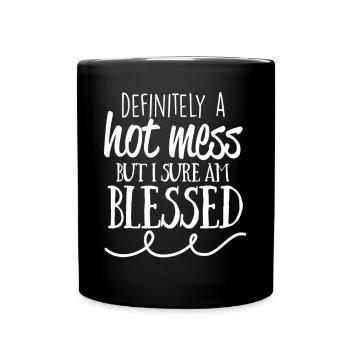 Psalm Geschenk Gott Bibel Jesus Messi Christ - Tasse einfarbig - Schwarz - Vorne