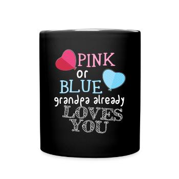 Rosa oder blaues Geschlecht offenbaren Party-Großvater - Tasse einfarbig - Schwarz - Vorne