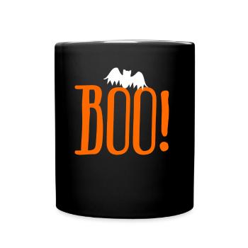 Halloween Geschenk Geist Süßes Sauer Kürbis Grusel - Tasse einfarbig - Schwarz - Vorne