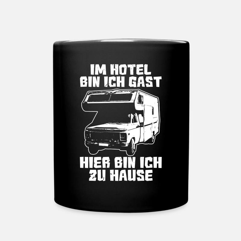 Motorhome Motorhome = Home Gift - Full Colour Mug - black