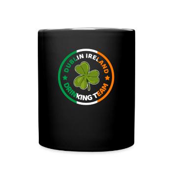 Dublin Irlande drapeau shamrock - Mug uni - noir - Devant