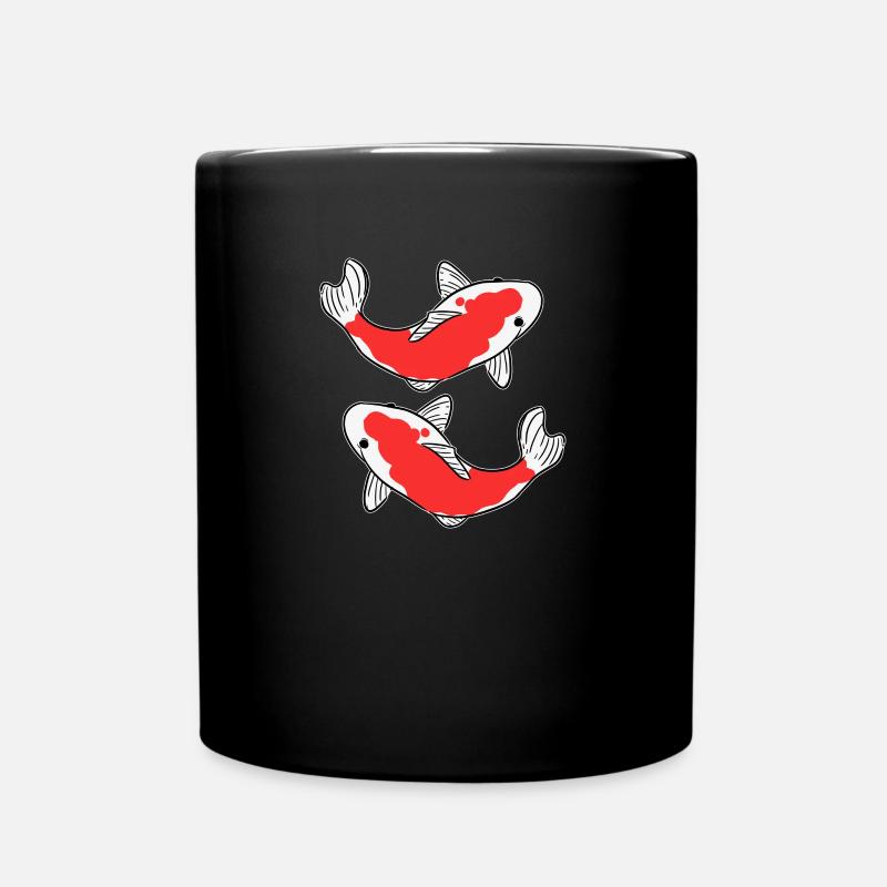 Koi Fische - Tasse einfarbig - Schwarz