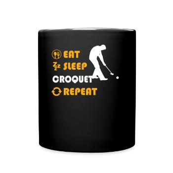 Croquet - present for men and women - Tasse einfarbig - Schwarz - Vorne