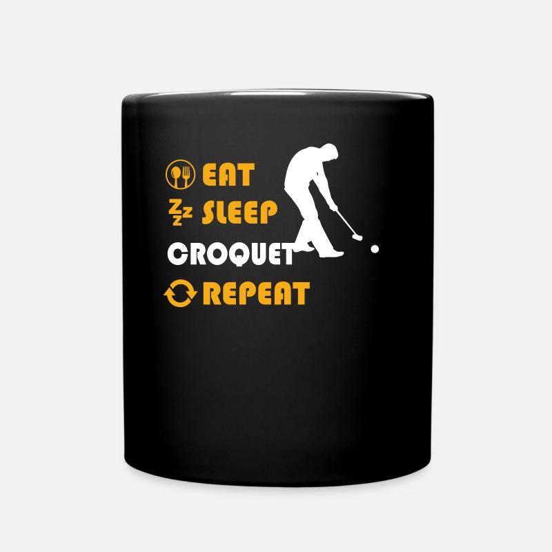 Croquet - present for men and women - Full Colour Mug - black