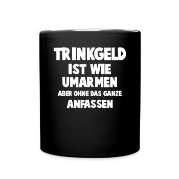 Pourboire de barman = câlin sans cadeau d’Anfa - Mug uni - noir - Devant