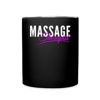 massage therapist - Tasse einfarbig - Schwarz - Vorne