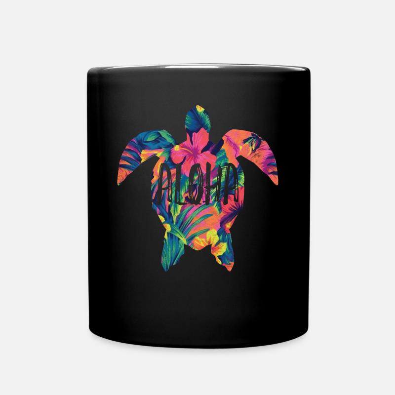 Aloha Geschenk Party Schildkröte Urlaub Hawaii - Tasse einfarbig - Schwarz