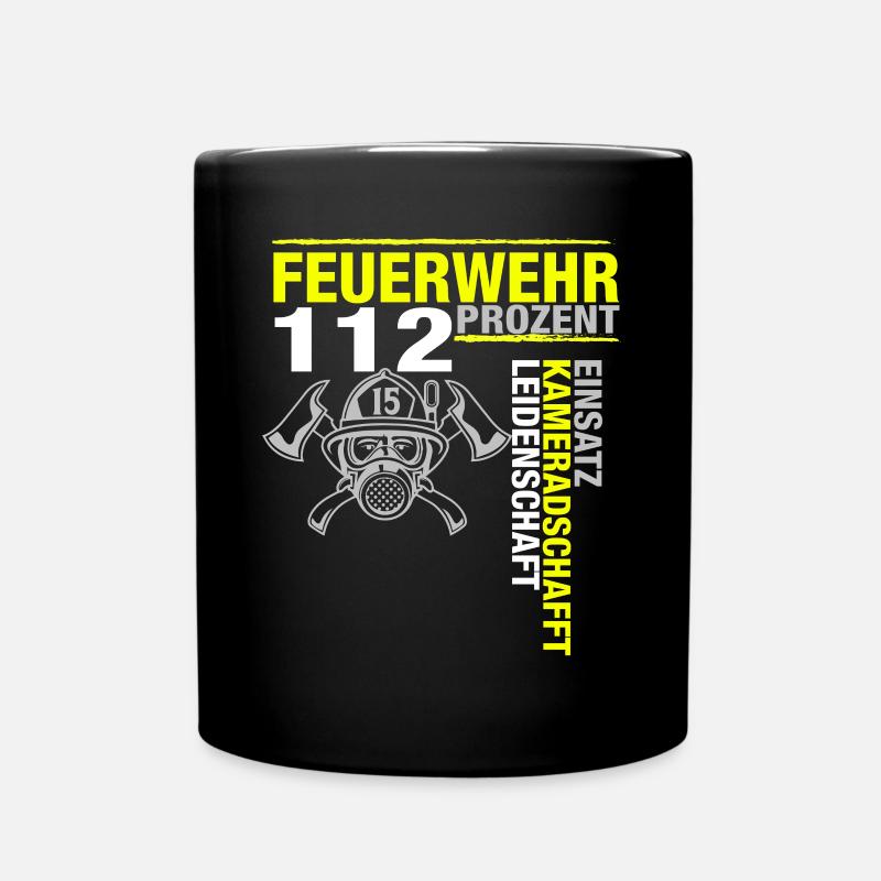 112% pompiers volontaires - Mug uni - noir