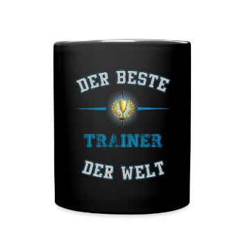 Der Beste Trainer der Welt. Geschenk für Trainer. - Tasse einfarbig - Schwarz - Vorne