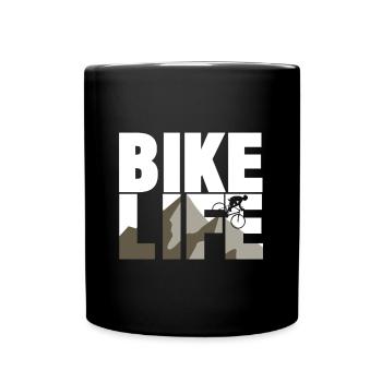 Fahrrad Leben Geschenk Weihnachten Kinder - Tasse einfarbig - Schwarz - Vorne